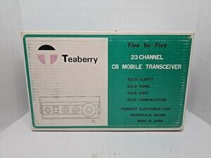 New Mint Vintage CB Teaberry (Model Five By Five 505) 23 Channel Two Way Radio